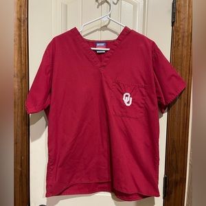 OU Unisex Scrub Top